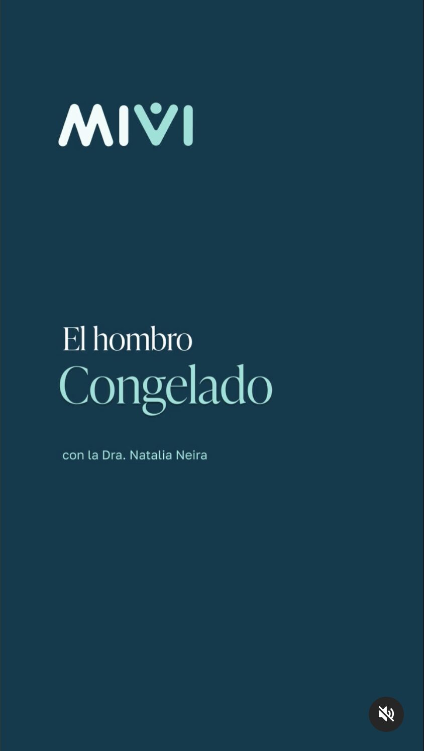 Portada del vídeo de MIVI «El hombro congelado», con la Dra. Natalia Neira