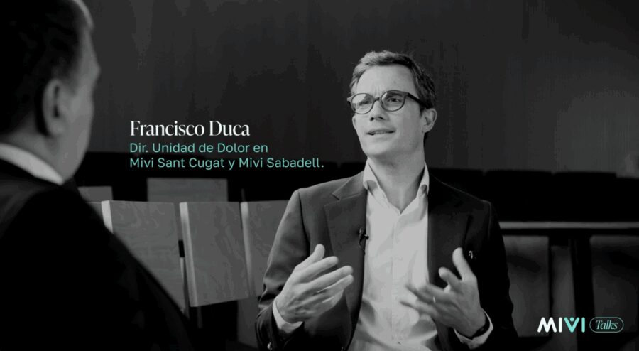 Francisco Duca, director de la Unidad de Dolor de MIVI Sant Cugat y MIVI Sabadell, durante la entrevista de MIVI Talks