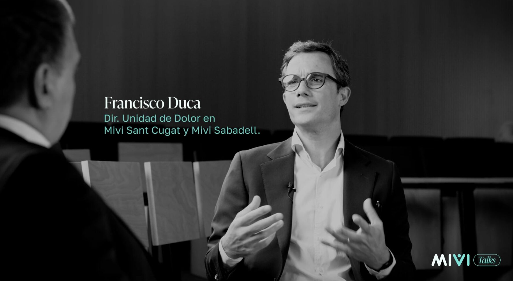 Francisco Duca, director de la Unidad de Dolor de MIVI Sant Cugat y MIVI Sabadell, durante la entrevista de MIVI Talks